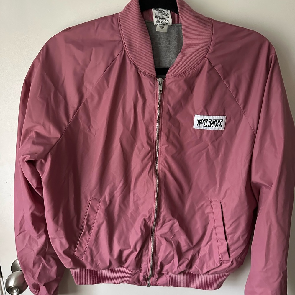 PINK Victoria's Secret Pink Bomber Jacket Lightweight Sporty